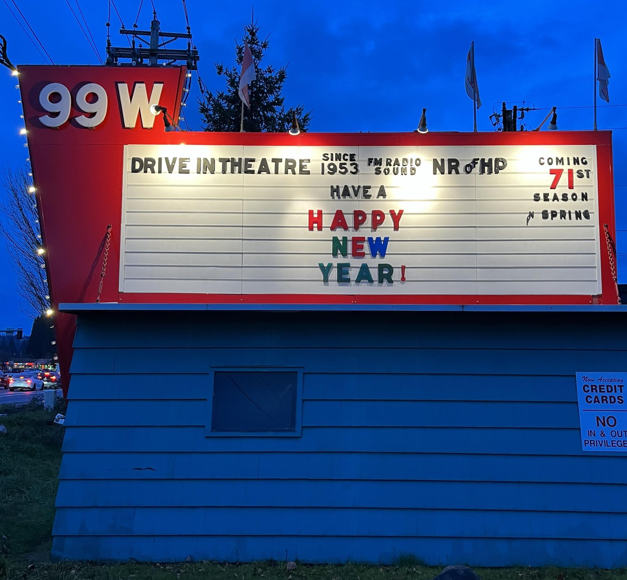 99 W DriveIn Showtimes
